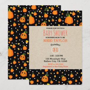 Invitación Halloween: Calabazas para Baby Shower