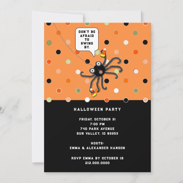 Invitación Halloween Casa Abierta de Octubre (Anverso)