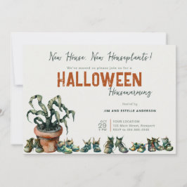 Invitación Halloween Casa Calentador Nueva Casa Zapatos Terra
