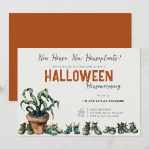 Invitación Halloween Casa Calentador Nueva Casa Zapatos Terra