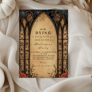 Invitación Halloween con arcaica gótica