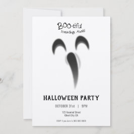 Invitación Halloween con bellos Hauntings