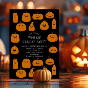 Invitación Halloween con calabaza suave