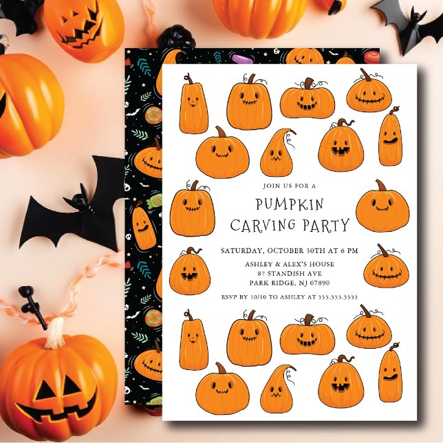 Invitación Halloween con calabaza suave (Subido por el creador)