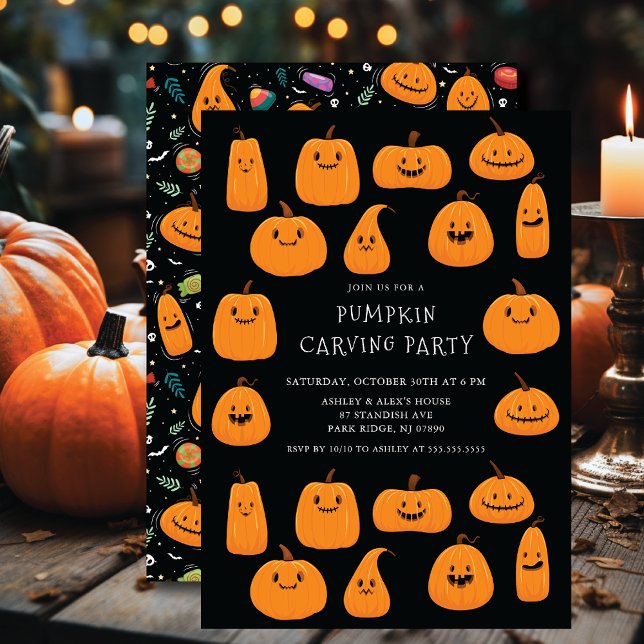 Invitación Halloween con calabaza suave (Subido por el creador)