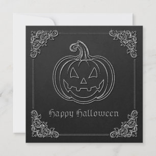 Invitación Halloween con linterna de Jack O'