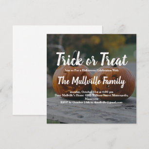 Invitación Halloween con truco fotográfico de personalizado o
