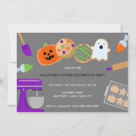 INVITACIÓN HALLOWEEN COOKIE DECORATING PARTY INVITATION