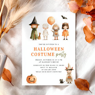 Invitación Halloween Costume Fiesta Cute