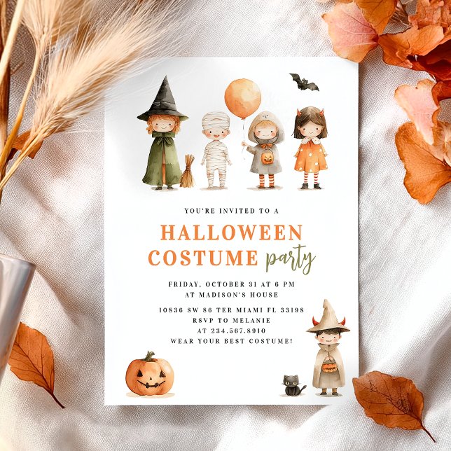 Invitación Halloween Costume Fiesta Cute (Subido por el creador)