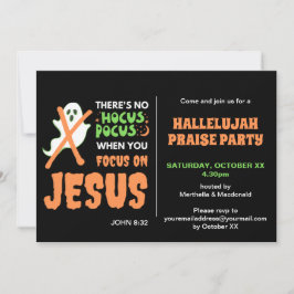 Invitación Halloween cristiano en NO HOCUS