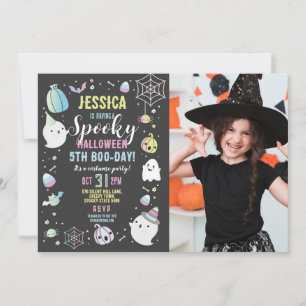 Invitación Halloween Cumpleaños Chicas Fiesta Calabaza de fot