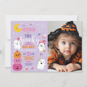 Invitación Halloween Cumpleaños DOS Chicas Fiesta Fotos Fanta