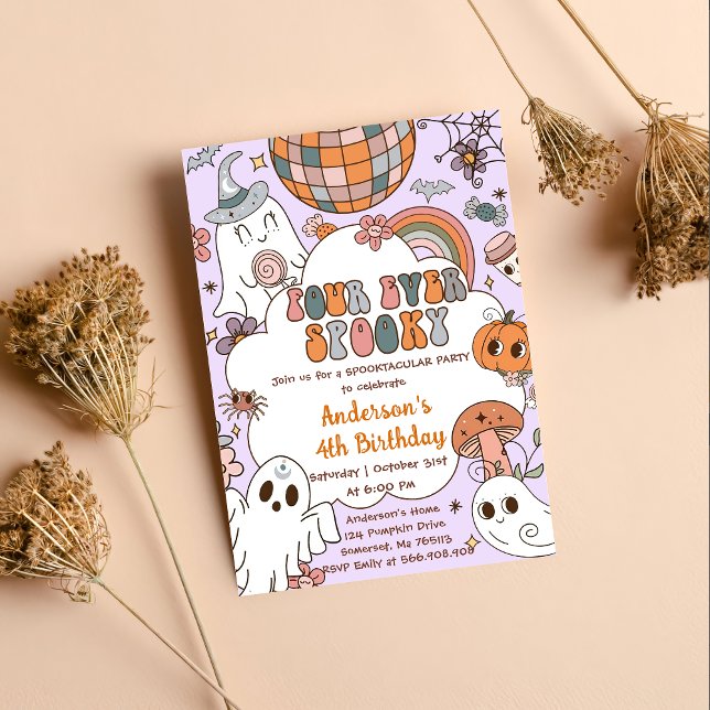 Invitación Halloween Cumpleaños Ghouls 4to cumpleaños Fiesta (Subido por el creador)