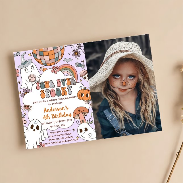 Invitación Halloween Cumpleaños Ghouls Cute Ghouls cuarto Fie (Subido por el creador)