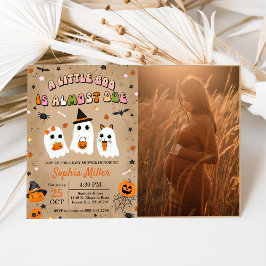Invitación Halloween Cute Ghost Baby Shower