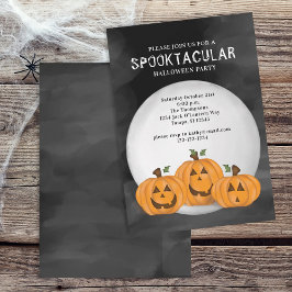 Invitación Halloween Cute Whimsical Calabaza Jack O' Lanterns