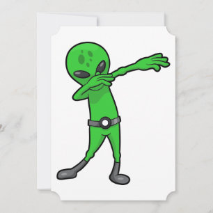 Invitación halloween dabbing alien