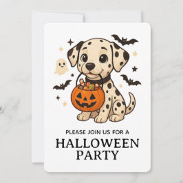 Invitación Halloween Dalmatian Trick o Trate a Fiesta