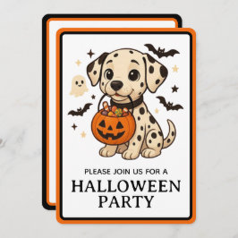 Invitación Halloween Dalmatian Trick o Trate a Fiesta
