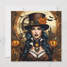 Invitación Halloween dans le style steampunk