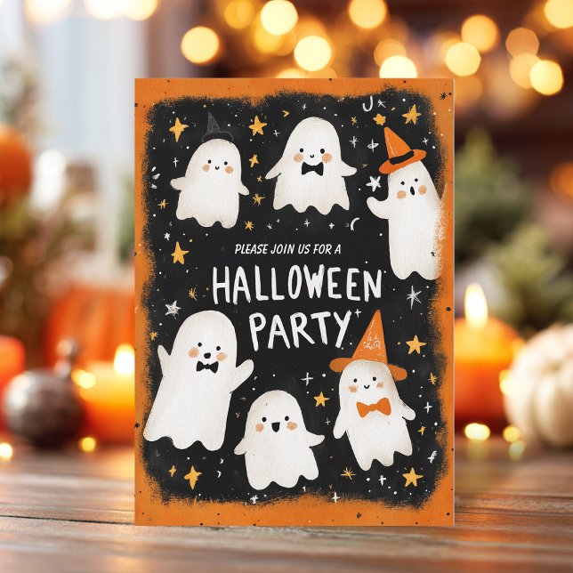 Invitación Halloween de amigos fantasma (Subido por el creador)