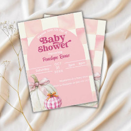 Invitación Halloween de Baby Shower de la caída de calabaza r