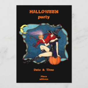 Invitación Halloween de brujas