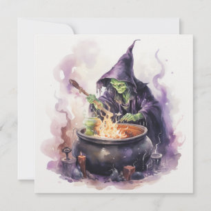 Invitación Halloween de "Brujas y Whiskey"