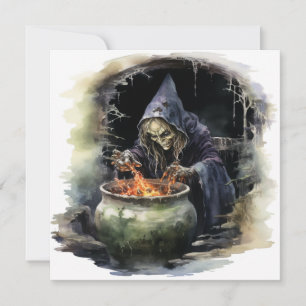 Invitación Halloween de "Brujas y Whiskey"