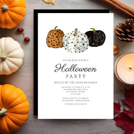 Invitación Halloween de calabazas ricas