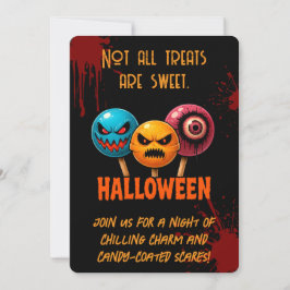 Invitación Halloween de dulces siniestros