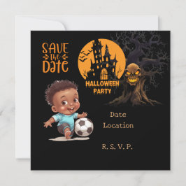 Invitación Halloween de fútbol para jugador
