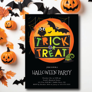 Invitación Halloween de Gala Trick o Treth