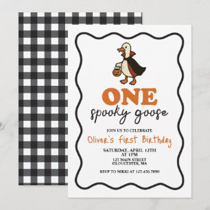 Invitación Halloween de ganso espeluznante