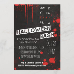 Invitación Halloween de Guay Splatter Chalkboard