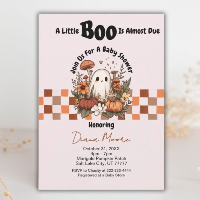 Invitación Halloween de Halloween con ghost y calabaza (Subido por el creador)