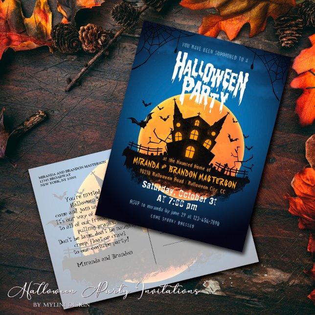 Invitación Halloween de Halloween en el cementerio (Subido por el creador)