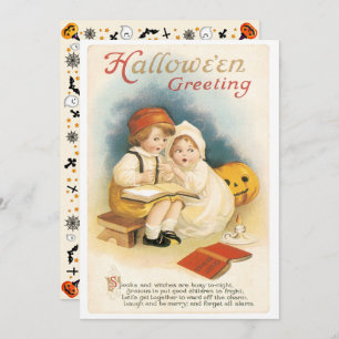 Invitación Halloween de Historias de Fantasma Vintage