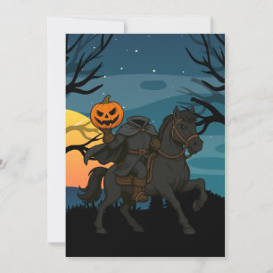 Invitación Halloween de jinetes sin cabeza y personalizado/ot