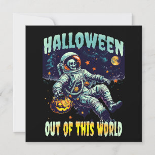Invitación Halloween de la Calabaza Astronauta 2024