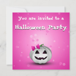 Invitación Halloween de la Calabaza Blanca