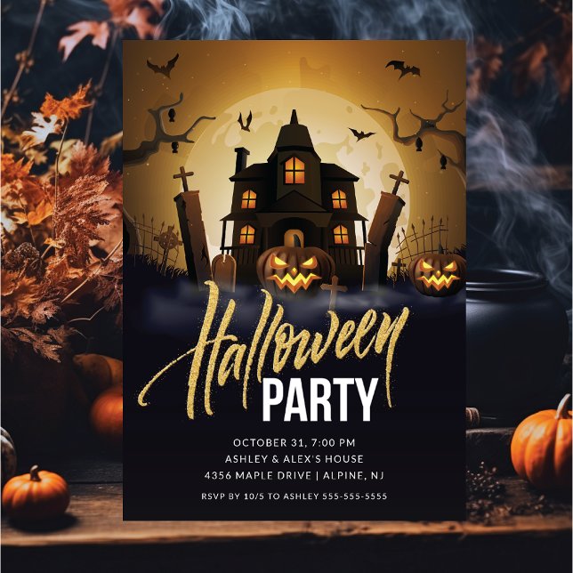 Invitación Halloween de la casa embrujada (Subido por el creador)