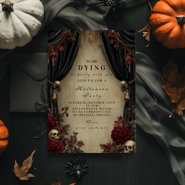 Invitación Halloween de la Elegancia Oscura y el Drape (Subido por el creador)