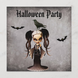 Invitación Halloween de la excéntrica frankie novia y el cuer