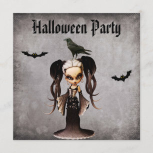 Invitación Halloween de la excéntrica frankie novia y el cuer