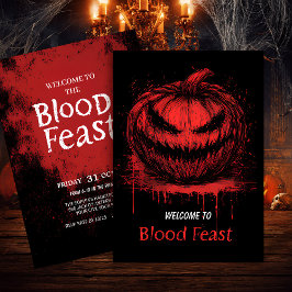 Invitación Halloween de la Fiesta de Sangre