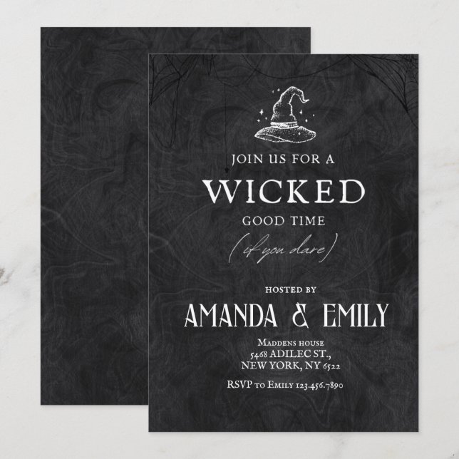 Invitación Halloween de la noche de la fiesta de Halloween pa (Anverso / Reverso)