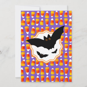 Invitación Halloween de maíz de barro negro personalizado
