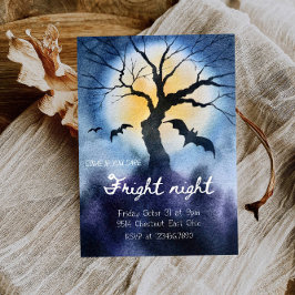 Invitación Halloween de noche brillante - Fiesta espeluznante